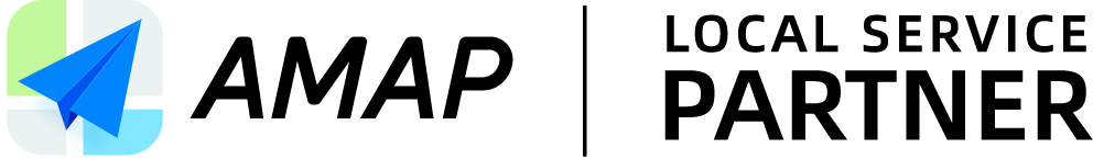 AMAP Local Service Partner — 고덕지도 공식 대행사 인증 로고